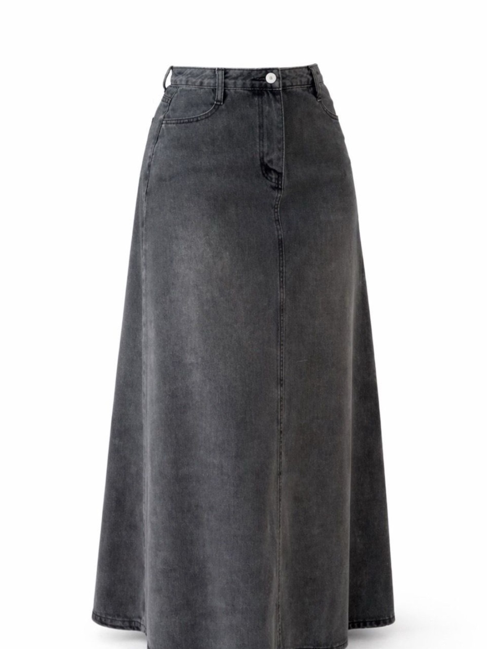100% Cotton Denim Maxi Skirt Modest A-Line Long Jean Skirt